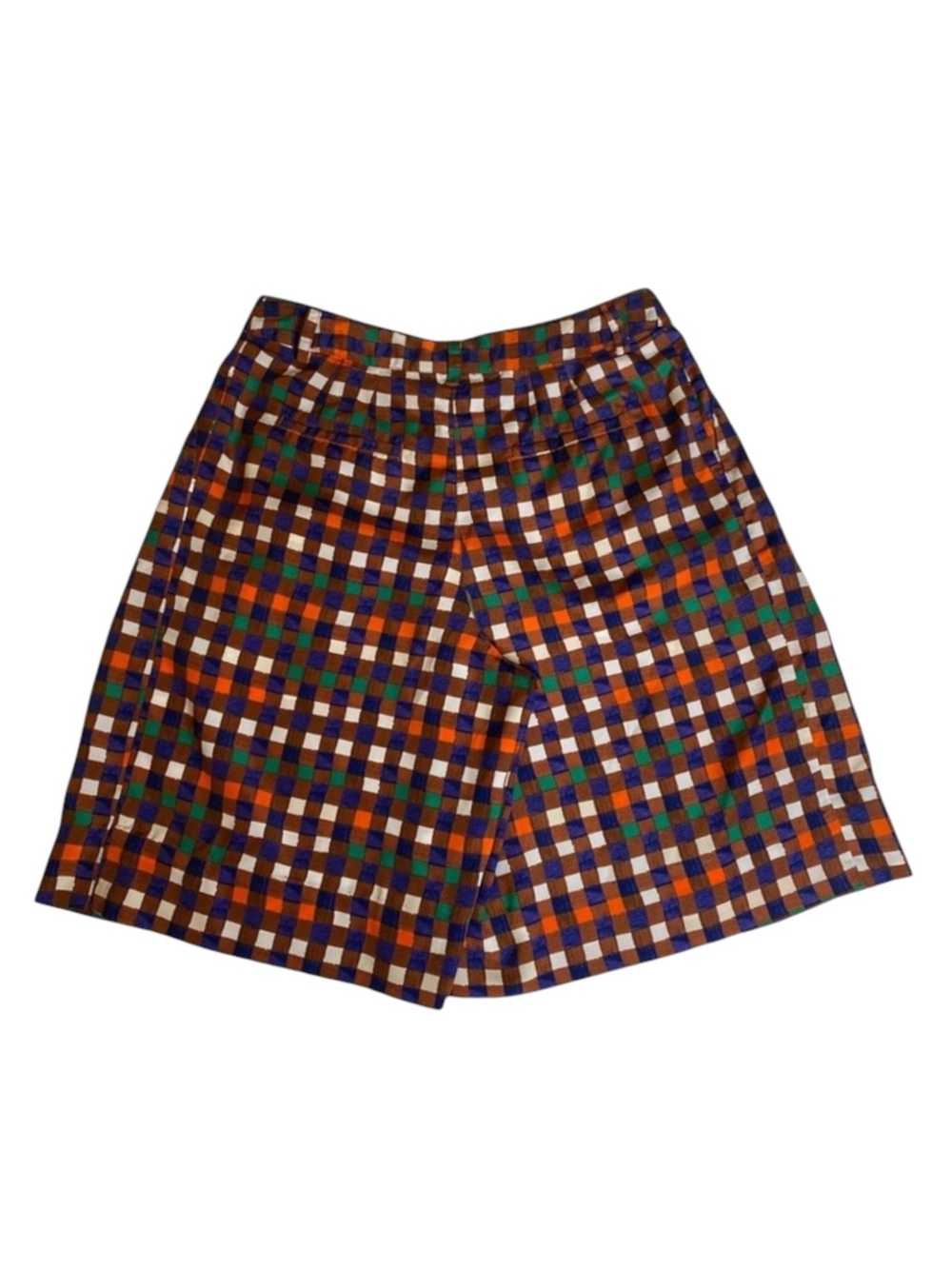 Duro Olowu 𑁍 Window Pane Print Plaid Shorts 𑁍 Wild Red Multicolor 𑁍 XS S 4 𑁍 - Picture 7 of 16